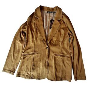 Dc2 Mustard Yellow Cotton Blend Tailored Blazer Jacket WithSignature Detailing M